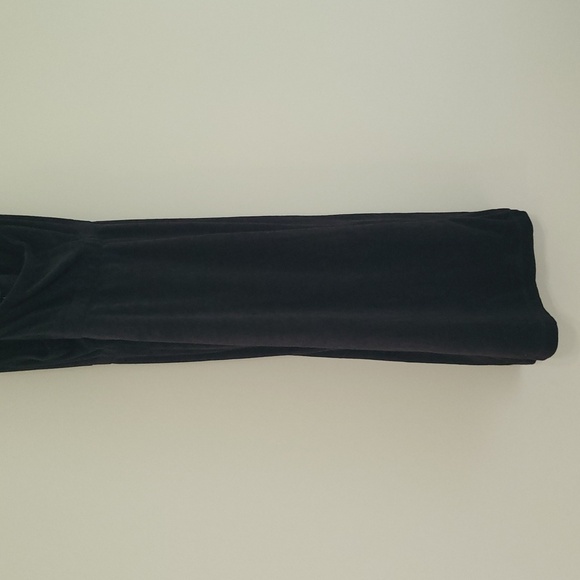 Torrid Midi Lightweight Terry Wrap Cover Up Dress 1X Black Side Slit Stappy Soft - Picture 9 of 16